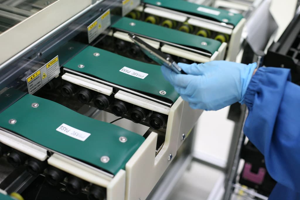 Industrial manufacturing machinery on a production floor